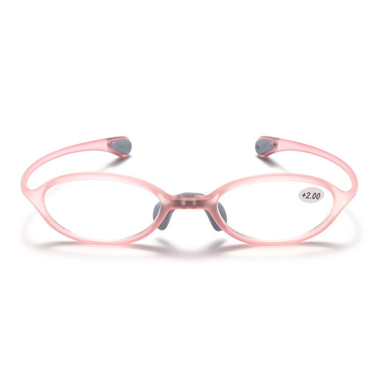 Portable Magnifying Glass Presbyopic Glasses Silicone Anti-Blue Light Reading Glasses, Degree: +350(Pink) - Presbyopic Glasses by PMC Jewellery | Online Shopping South Africa | PMC Jewellery