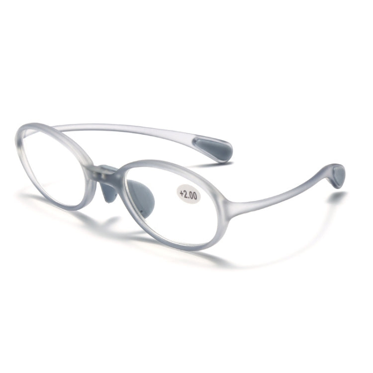 Portable Magnifying Glass Presbyopic Glasses Silicone Anti-Blue Light Reading Glasses, Degree: +350(Light Gray) - Presbyopic Glasses by PMC Jewellery | Online Shopping South Africa | PMC Jewellery