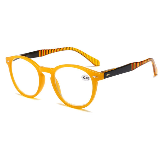 Retro Flexible Durable Portability HD Presbyopic Glasses +100(Yellow) - Presbyopic Glasses by PMC Jewellery | Online Shopping South Africa | PMC Jewellery