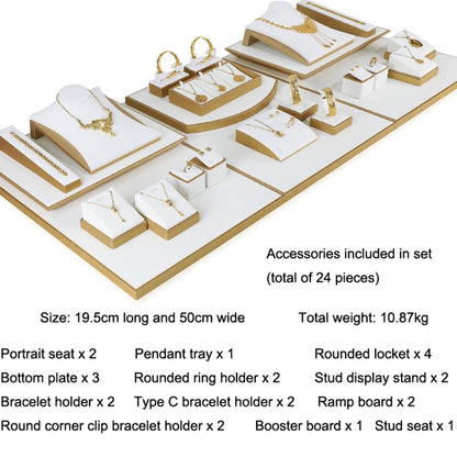 Jewelry Display Microfiber Jewelry Props Display Rack Set 5 - Jewelry Storages by PMC Jewellery | Online Shopping South Africa | PMC Jewellery