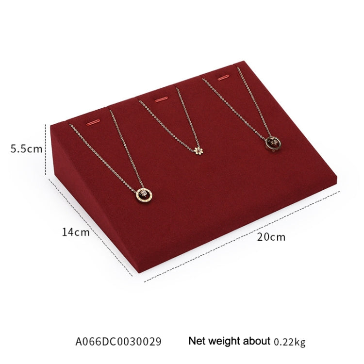 20x14x5.5cm Three-bit Necklace Seat Jewelry Display Rack Microfiber Jewelry Counter Display Props - Jewelry Storages by PMC Jewellery | Online Shopping South Africa | PMC Jewellery