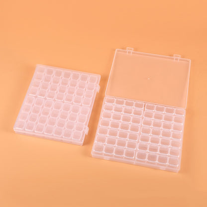 56 Slots Transparent Plastic Storage Box Jewelry Nail Art Rhinestone Bead Box, Color: Transparent - Jewelry Storages by PMC Jewellery | Online Shopping South Africa | PMC Jewellery