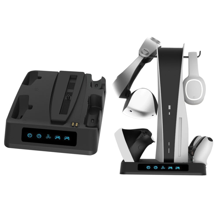 For PSVR2 / PS5 Gamepad Seat Charger With Display Light Multi-Functional Heat Dissipation Base - Holder by PMC TechLife | Online Shopping South Africa | PMC TechLife