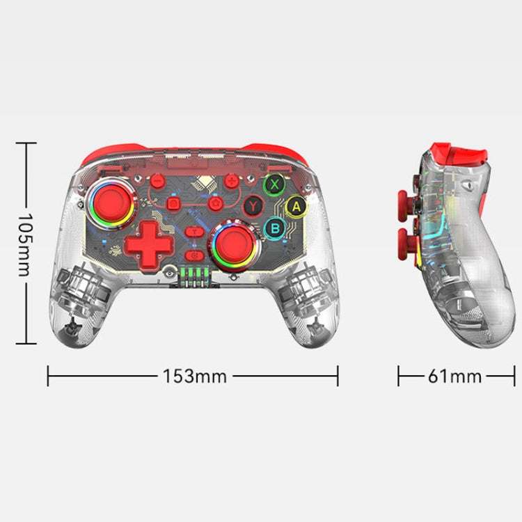 For PS3 / PS4 Dual Vibration Wireless Gamepad With RGB Lights(Red) - Gamepads by PMC Jewellery | Online Shopping South Africa | PMC Jewellery