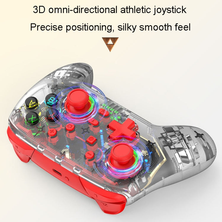 For PS3 / PS4 Dual Vibration Wireless Gamepad With RGB Lights(Red) - Gamepads by PMC Jewellery | Online Shopping South Africa | PMC Jewellery