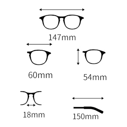 Literary Retro Anti-Blue Light Glasses Frame Light Polygonal Frame Flat Lens Eyeglass(Clear White) - Anti-blue Light Goggles by PMC Jewellery | Online Shopping South Africa | PMC Jewellery