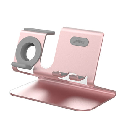 For IPhone / AirPods / Apple Watch Series AhaStyle 3 In 1 Aluminum Alloy Stand(Rose Gold) - Desktop Holder by AhaStyle | Online Shopping South Africa | PMC Jewellery | Buy Now Pay Later Mobicred