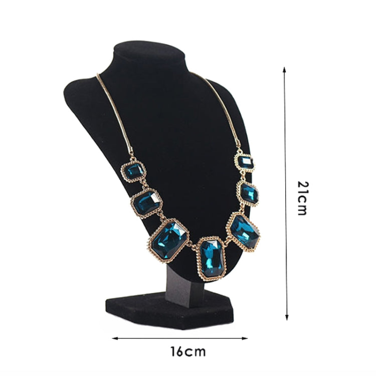 21 x16cm Suede Portrait Neck Model Stand Necklace Jewelry Display Rack Jewelry Holder - Jewelry Storages by PMC Jewellery | Online Shopping South Africa | PMC Jewellery