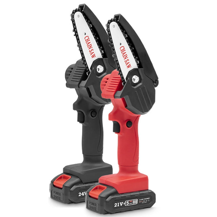 HILDA Rechargeable Cordless Mini Electrical Chain Saw Logging Tools Plastic Package, Model: EU Plug With 1 Battery Black - free shipping - PMC TechLife - Order now!