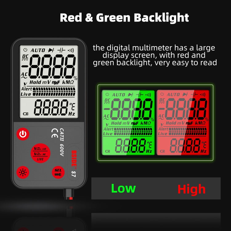 BSIDE ADMS7 Smart Thin Digital Multimeter Counts DC AC Voltmeter, Model: Charging Model With Tool Package - Digital Multimeter by BSIDE | Online Shopping South Africa | PMC Jewellery | Buy Now Pay Later Mobicred