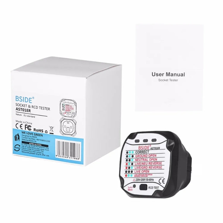 BSIDE AST01 Plug Power Tester Electrical Socket Detector UK Plug - free shipping - PMC TechLife - Order now!