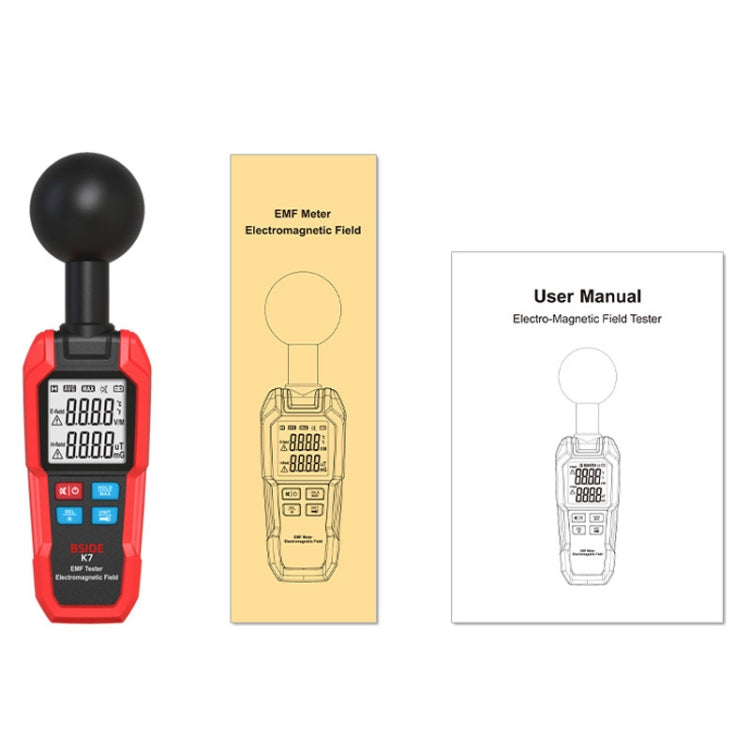 BSIDE K7 Handheld Electromagnetic Radiation Detector Electromagnetic Wave Tester - Radiation Detector by BSIDE | Online Shopping South Africa | PMC Jewellery | Buy Now Pay Later Mobicred