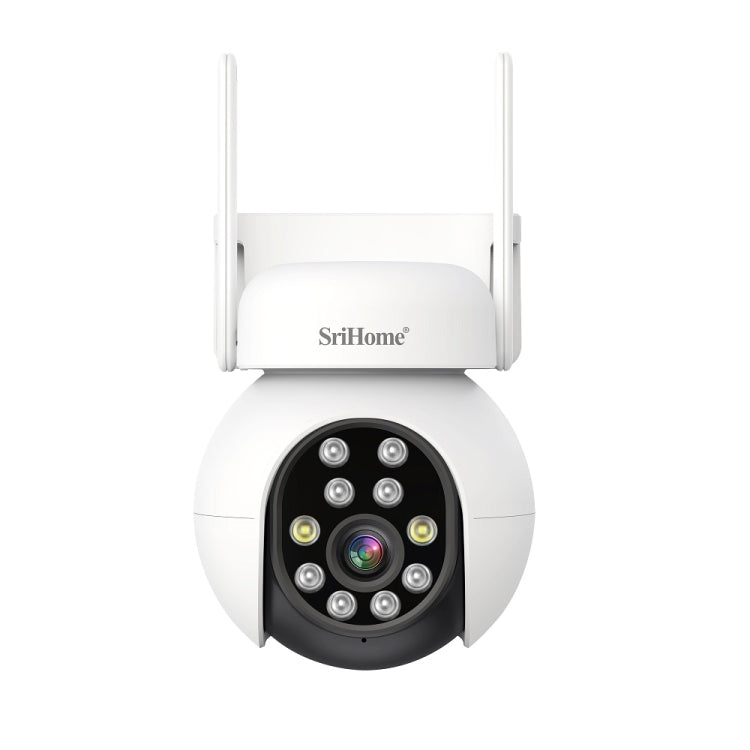 SriHome SH052B Wifi 5MP Wireless PTZ IP AI Auto Tracking Sound&Light Alarm Starlight Color Night Vision Outdoors Surveillance Camera, Plug: EU - Dome Camera by SriHome | Online Shopping South Africa | PMC Jewellery | Buy Now Pay Later Mobicred