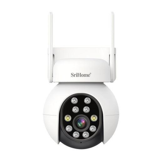 SriHome SH052B Wifi 5MP Wireless PTZ IP AI Auto Tracking Sound&Light Alarm Starlight Color Night Vision Outdoors Surveillance Camera, Plug: US - Dome Camera by SriHome | Online Shopping South Africa | PMC Jewellery | Buy Now Pay Later Mobicred