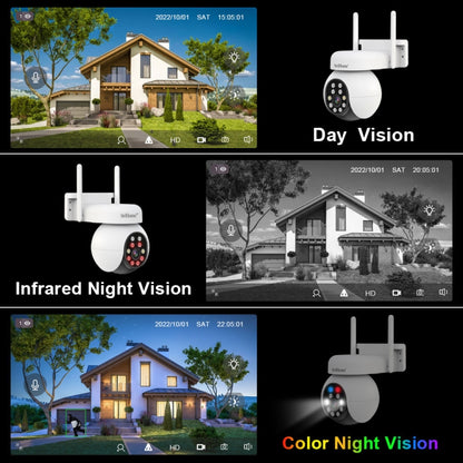 SriHome SH052B Wifi 5MP Wireless PTZ IP AI Auto Tracking Sound&Light Alarm Starlight Color Night Vision Outdoors Surveillance Camera, Plug: UK - Dome Camera by SriHome | Online Shopping South Africa | PMC Jewellery | Buy Now Pay Later Mobicred