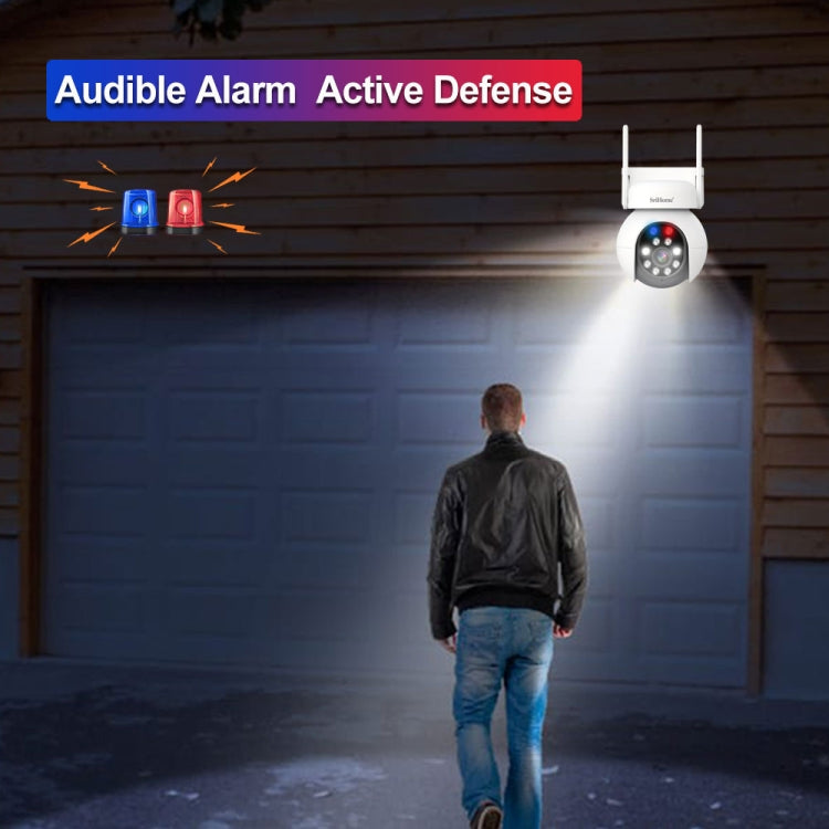 SriHome SH052B Wifi 5MP Wireless PTZ IP AI Auto Tracking Sound&Light Alarm Starlight Color Night Vision Outdoors Surveillance Camera, Plug: US - Dome Camera by SriHome | Online Shopping South Africa | PMC Jewellery | Buy Now Pay Later Mobicred