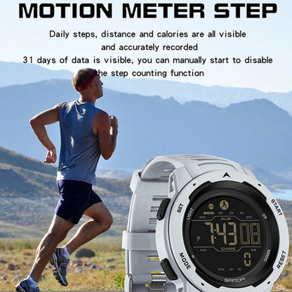 SANDA 2145 Calorie Pedometer Alarm Clock Waterproof Multifunctional Hiking Sports Shockproof Smart Watch(Gray) - Sport Watches by SANDA | Online Shopping South Africa | PMC Jewellery | Buy Now Pay Later Mobicred