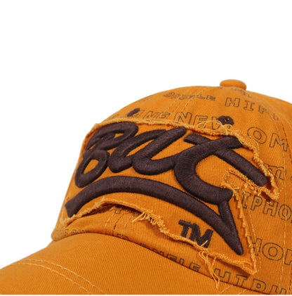 Embroidery Letter Pattern Adjustable Curved Eaves Baseball Cap, Head Circumference: 54-62cm(yellow black) - Peaked Cap by PMC Jewellery | Online Shopping South Africa | PMC Jewellery