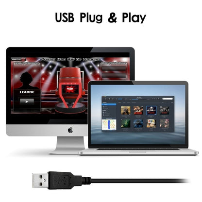 USB Condenser Microphone with Cable for Computer PC Desktop Laptop Notebook Cable Recording Gaming Podcasting, Color:Black - Camera Microphone by PMC Jewellery | Online Shopping South Africa | PMC Jewellery