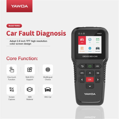 YAWOA YA401 Car Engine Fault Diagnostic Instrument OBD2 Car Fault Reading Card Battery Detector - Code Readers & Scan Tools by PMC Jewellery | Online Shopping South Africa | PMC Jewellery