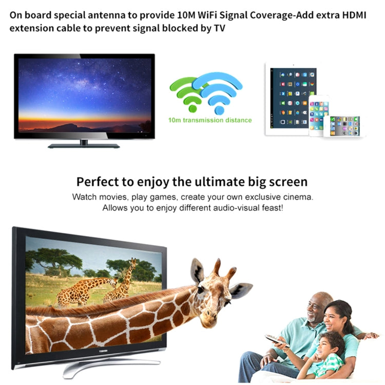 AnyCast M4 Plus Wireless WiFi Display Dongle Receiver Airplay Miracast DLNA 1080P HDMI TV Stick for iPhone, Samsung, and other Android Smartphones - Wireless Display Dongle by PMC Jewellery | Online Shopping South Africa | PMC Jewellery