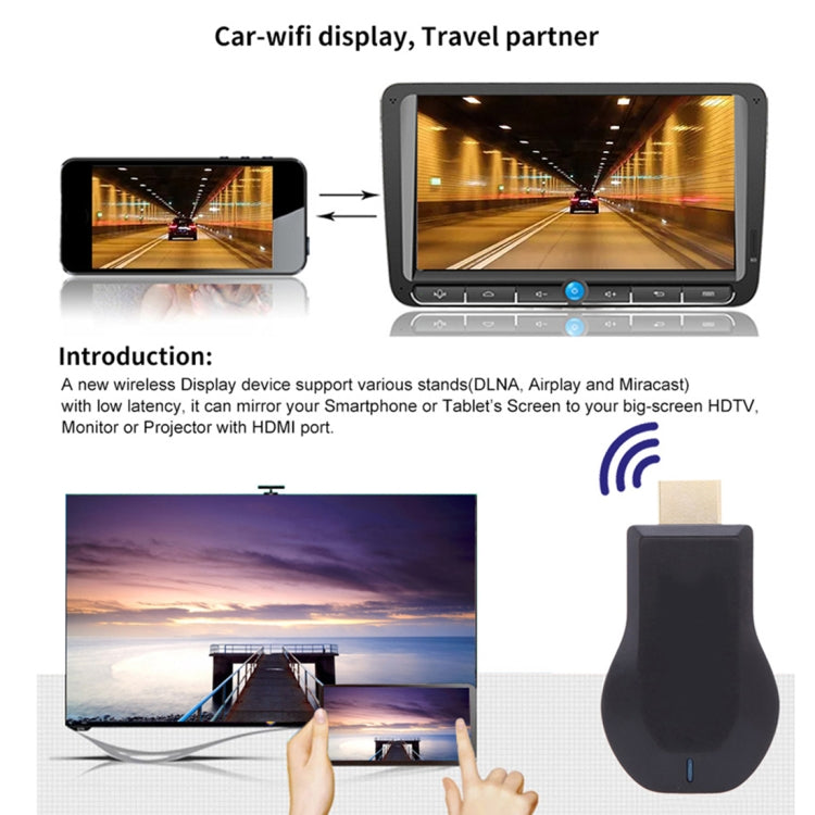 AnyCast M4 Plus Wireless WiFi Display Dongle Receiver Airplay Miracast DLNA 1080P HDMI TV Stick for iPhone, Samsung, and other Android Smartphones - Wireless Display Dongle by PMC Jewellery | Online Shopping South Africa | PMC Jewellery