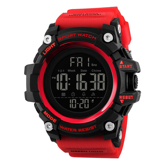 SKMEI 1384 Multifunctional Men Outdoor Fashion Noctilucent Waterproof LED Digital Watch (Red) - LED Digital Watches by SKMEI | Online Shopping South Africa | PMC Jewellery | Buy Now Pay Later Mobicred