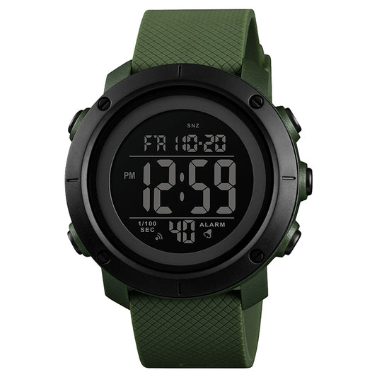 SKMEI 1426 Multifunctional Outdoor Fashion Noctilucent Waterproof Black Machine Rubber Ring Digital Watch (Army Green) - Sport Watches by SKMEI | Online Shopping South Africa | PMC Jewellery | Buy Now Pay Later Mobicred