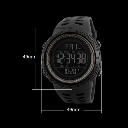 SKMEI 1251 Men Fashionable Outdoor 50m Waterproof Sports Watch Digital Watch with PU Watchband(Grey) - Sport Watches by SKMEI | Online Shopping South Africa | PMC Jewellery | Buy Now Pay Later Mobicred