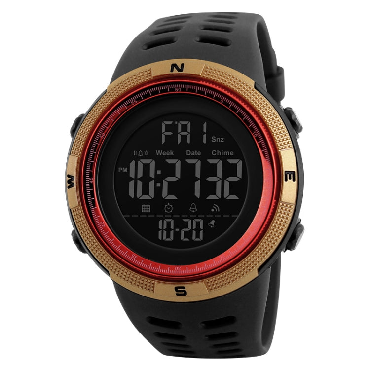 SKMEI 1251 Men Fashionable Outdoor 50m Waterproof Sports Watch Digital Watch with PU Watchband(Gold) - Sport Watches by SKMEI | Online Shopping South Africa | PMC Jewellery | Buy Now Pay Later Mobicred