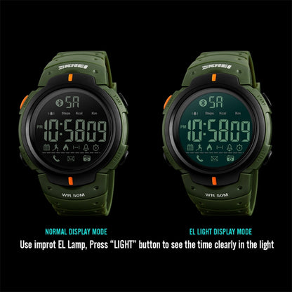 SKMEI 1301 Multifunction 50m Waterproof Sports Bluetooth Smart Watch, Compatible with Android & iOS System(Army Green) - Sport Watches by SKMEI | Online Shopping South Africa | PMC Jewellery | Buy Now Pay Later Mobicred