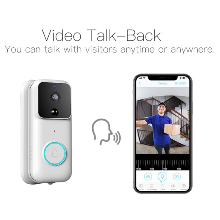 Anytek B60 720P Smart WiFi Video Visual Doorbell, Support APP Remote & PIR Detection & TF Card(White) - Video DoorBell by Anytek | Online Shopping South Africa | PMC Jewellery | Buy Now Pay Later Mobicred