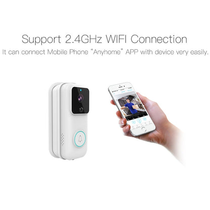 Anytek B60 720P Smart WiFi Video Visual Doorbell, Support APP Remote & PIR Detection & TF Card(White) - Video DoorBell by Anytek | Online Shopping South Africa | PMC Jewellery | Buy Now Pay Later Mobicred