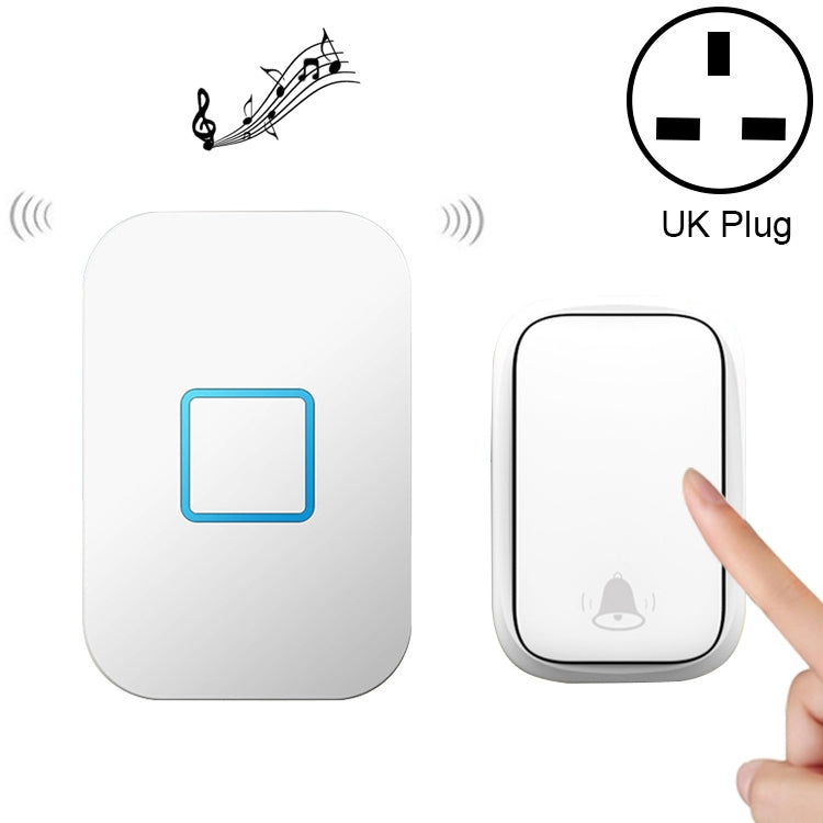 CACAZI FA88 Self-Powered Smart Home Wireless Doorbell, UK Plug(White) - Wireless Doorbell by CACAZI | Online Shopping South Africa | PMC Jewellery | Buy Now Pay Later Mobicred