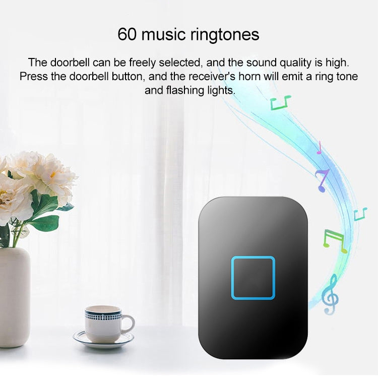 CACAZI FA88 Self-Powered Smart Home Wireless Doorbell, UK Plug(White) - Wireless Doorbell by CACAZI | Online Shopping South Africa | PMC Jewellery | Buy Now Pay Later Mobicred