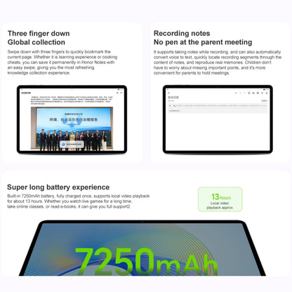 Honor Pad X8 Pro ELN-W09 WiFi, 11.5 inch, 8GB+128GB, MagicOS 7.1 Qualcomm Snapdragon 685 Octa Core, 6 Speakers, Not Support Google(Grey) - Huawei by Huawei | Online Shopping South Africa | PMC Jewellery