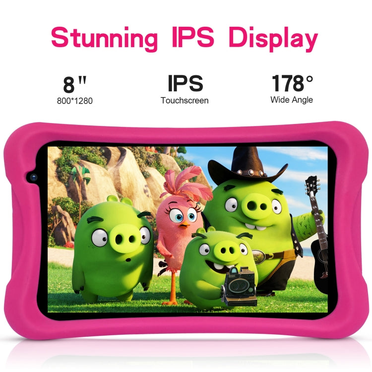 Pritom L8 Kids Tablet PC, 8.0 inch, 2GB+32GB, Android 10 Unisoc SC7731 Quad Core CPU, Support 2.4G WiFi / Bluetooth, Global Version with Google Play, US Plug(Pink) -  by PRITOM | Online Shopping South Africa | PMC Jewellery