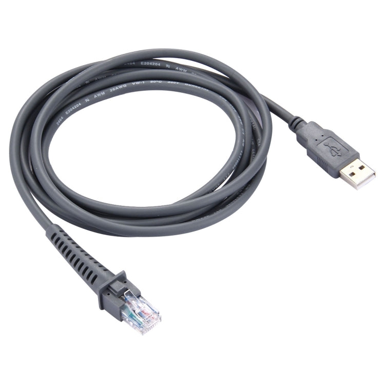 2m USB A Male to RJ45 Scanner Serial Data Cable for Symbol LS2208 / 2208AP / LS4278(Grey) - Accessories by PMC TechLife | Online Shopping South Africa | PMC TechLife