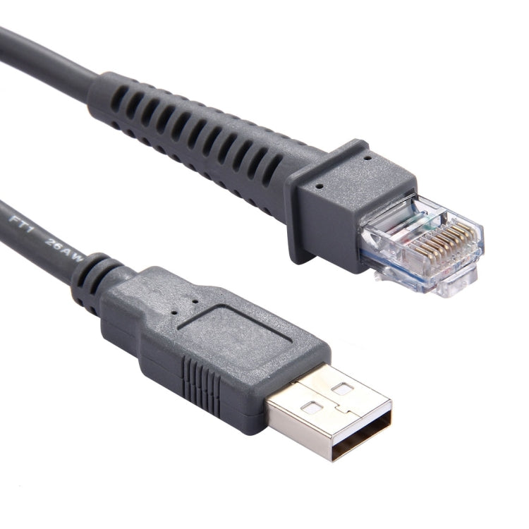 2m USB A Male to RJ45 Scanner Serial Data Cable for Symbol LS2208 / 2208AP / LS4278(Grey) - Accessories by PMC TechLife | Online Shopping South Africa | PMC TechLife