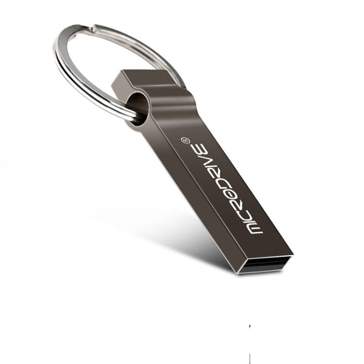 MicroDrive 4GB USB 2.0 Metal Keychain U Disk (Grey) - USB Flash Drives by MicroDrive | Online Shopping South Africa | PMC TechLife