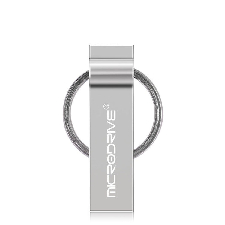 MicroDrive 8GB USB 2.0 Metal Keychain U Disk (Grey) - USB Flash Drives by MicroDrive | Online Shopping South Africa | PMC Jewellery