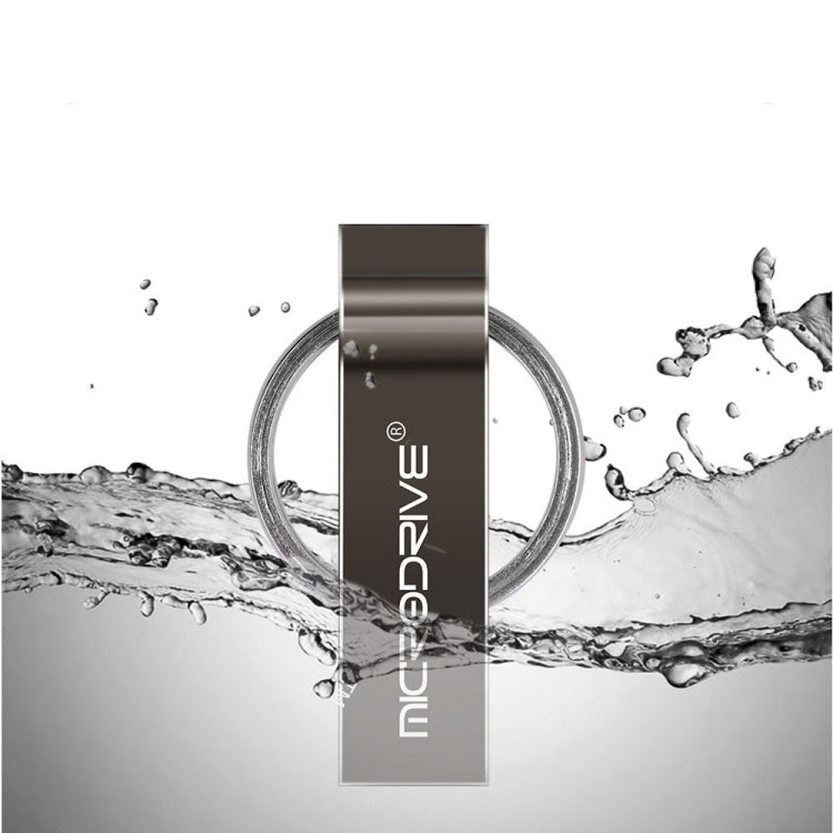 MicroDrive 128GB USB 2.0 Metal Keychain U Disk (Grey) - USB Flash Drives by MicroDrive | Online Shopping South Africa | PMC TechLife | Buy Now Pay Later Mobicred