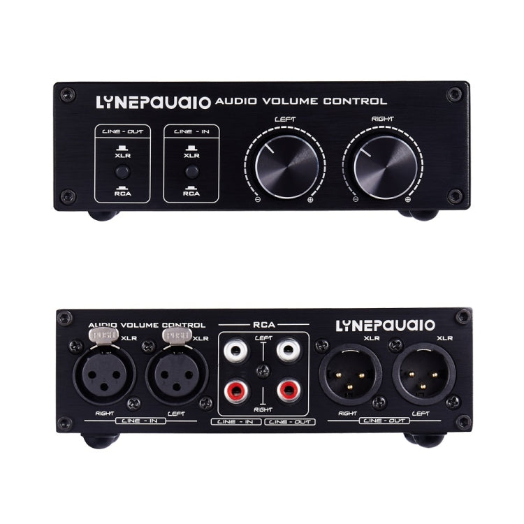 LINEPAUDIO A977 2 In 2 Out Switcher Full-balance Passive Preamp Active Speaker Double Sound Source Volume Controller (Black) -  by PMC Jewellery | Online Shopping South Africa | PMC Jewellery