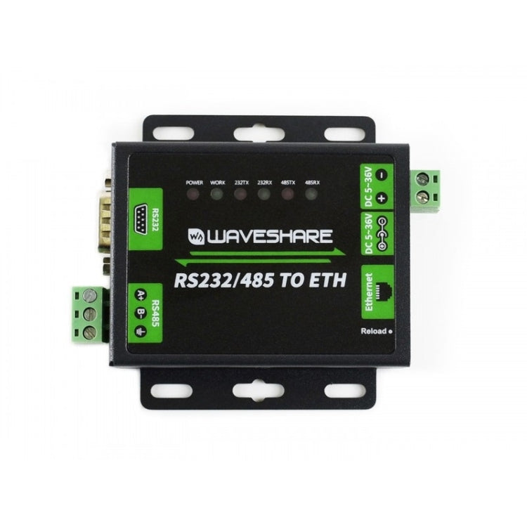 Waveshare Industrial RS232/RS485 to Ethernet Converter, US Plug - free shipping - PMC TechLife - Order now!