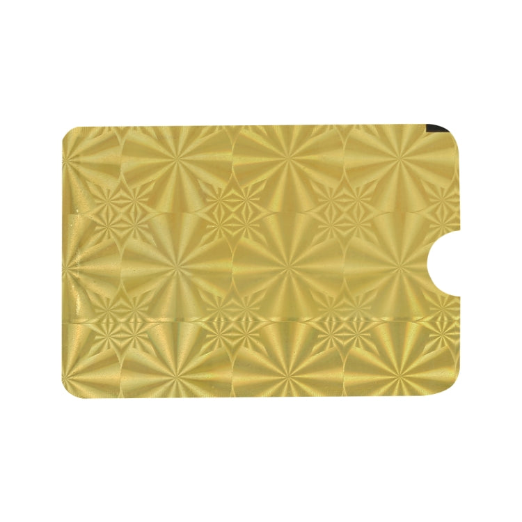 100pcs Aluminum Foil RFID Blocking Credit Card ID Bank Card Case Card Holder Cover, Size: 9 x 6.3cm(Golden Snowflake) - Antimagnetic RFID Package by PMC Jewellery | Online Shopping South Africa | PMC Jewellery | Buy Now Pay Later Mobicred